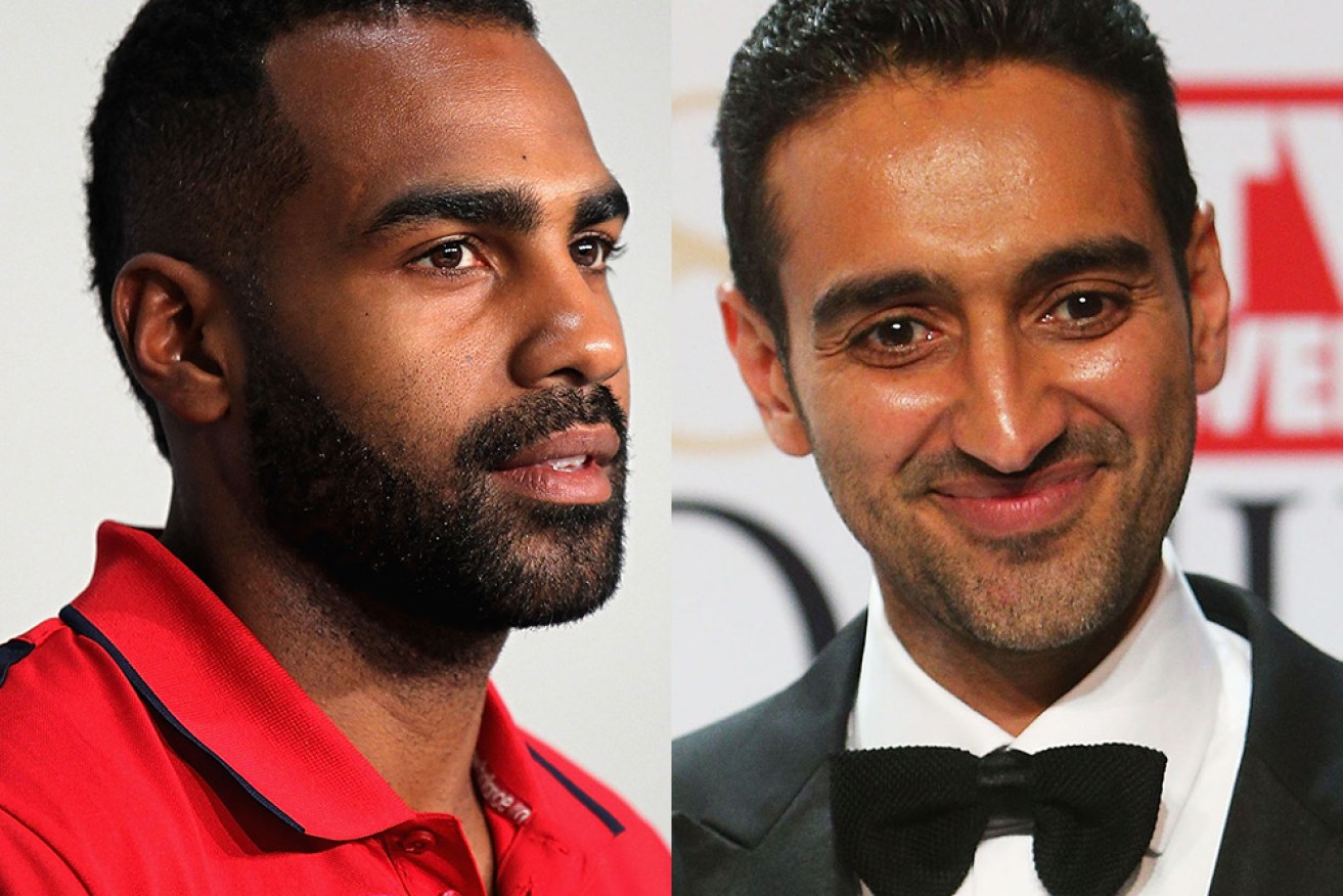 AFL player Heritia Lumumba (left) has hit out at his interview with <i>The Project</i>'s Waleed Aly.