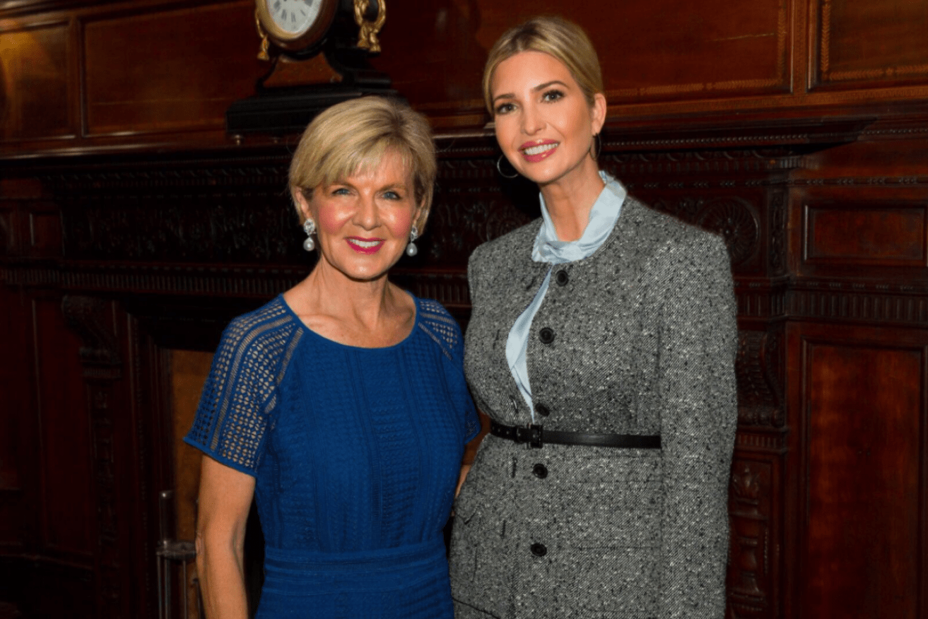Julie Bishop makes the acquaintance of "delightful" Ivanka Trump during her time as foreign minister.