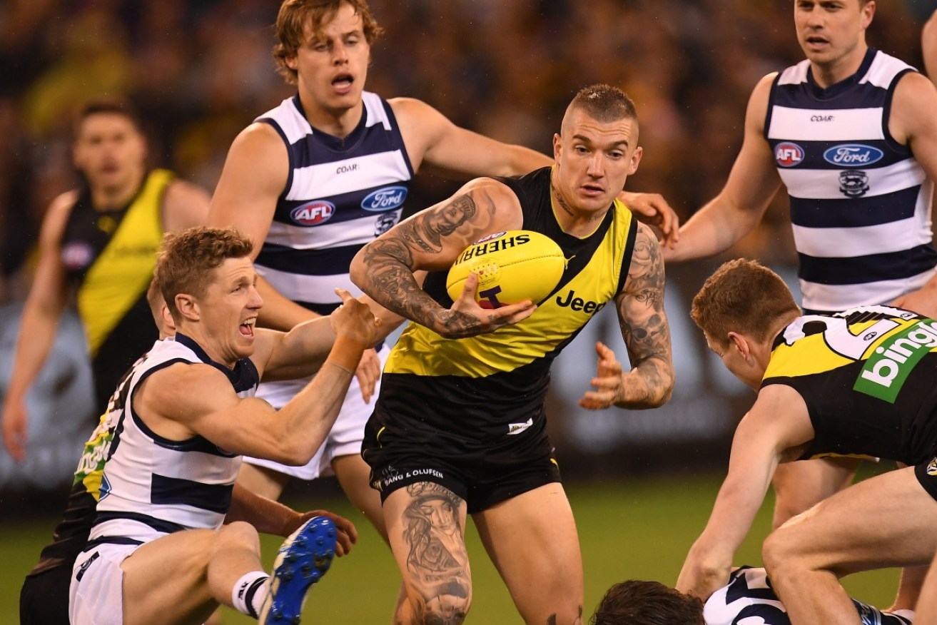 Worth every penny: Dustin Martin played a starring role in a famous Richmond win.