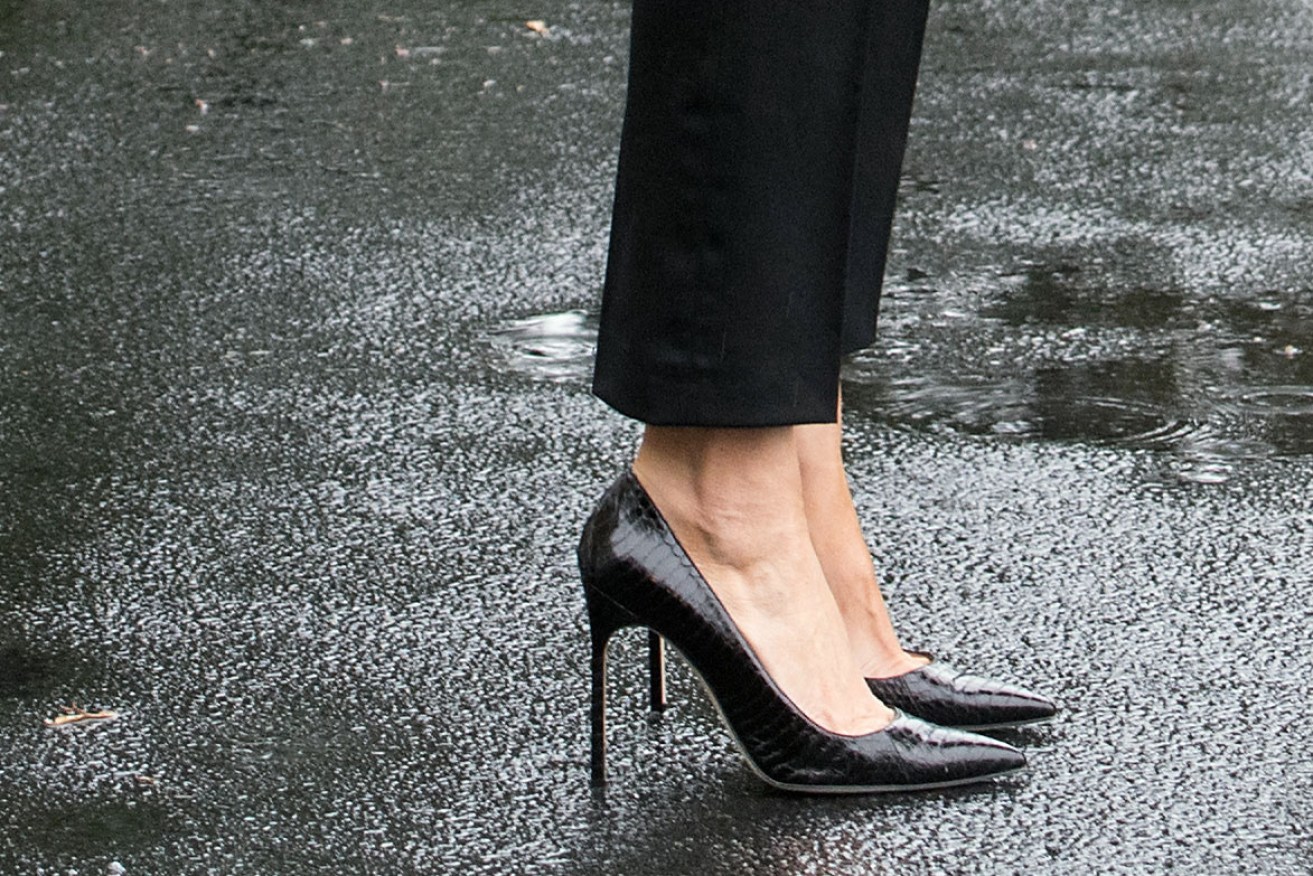 Disaster shoes, Melania Trump style.