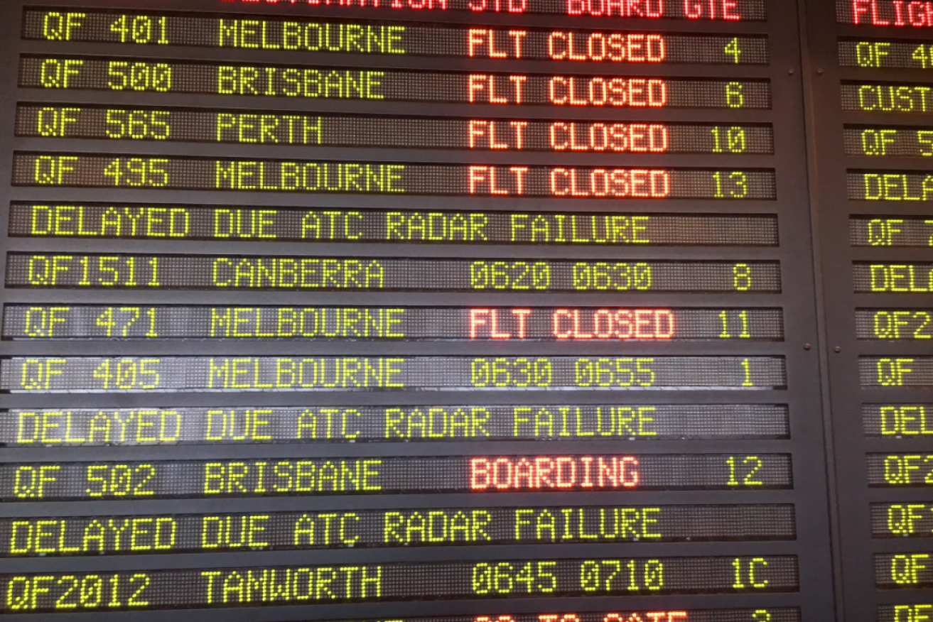 Flights leaving Sydney Airport have been grounded on Monday morning.