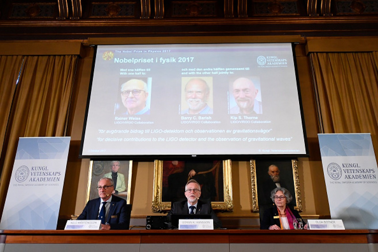 Nobel Committee for Physics members  announce the 2017 Nobel Prize winners. 
