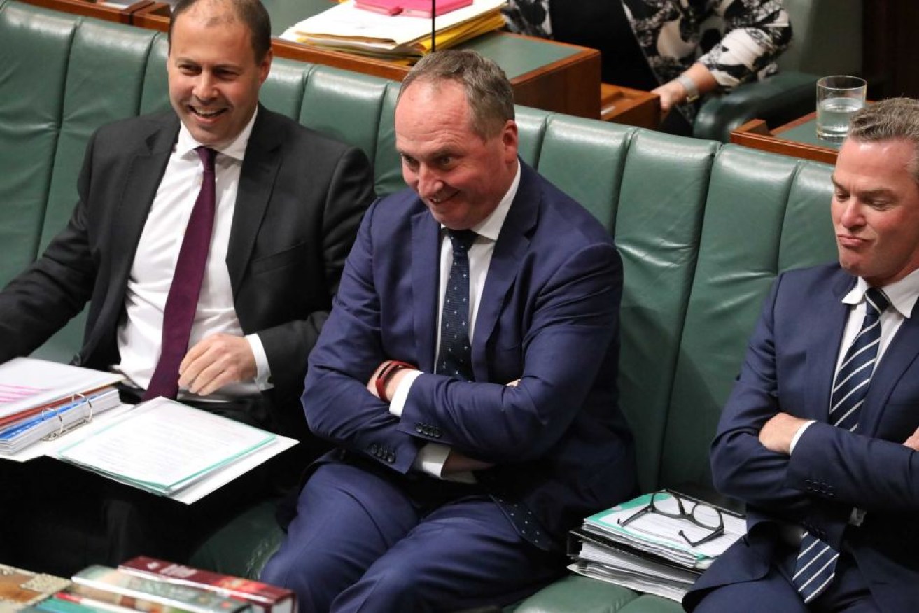 Day of reckoning: Barnaby Joyce in parliament.  