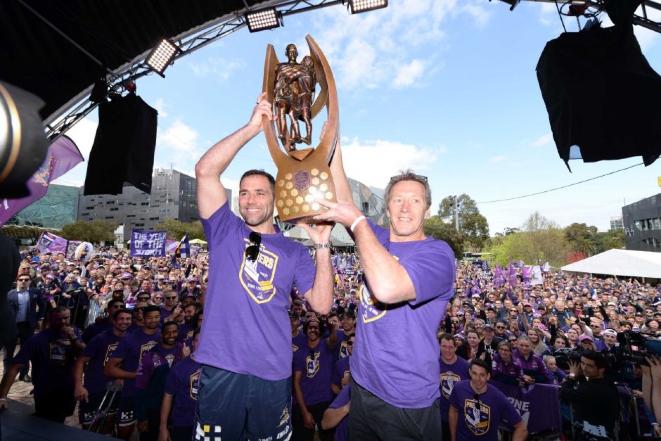 The purple haze was out in force to celebrate with their Storm heroes.