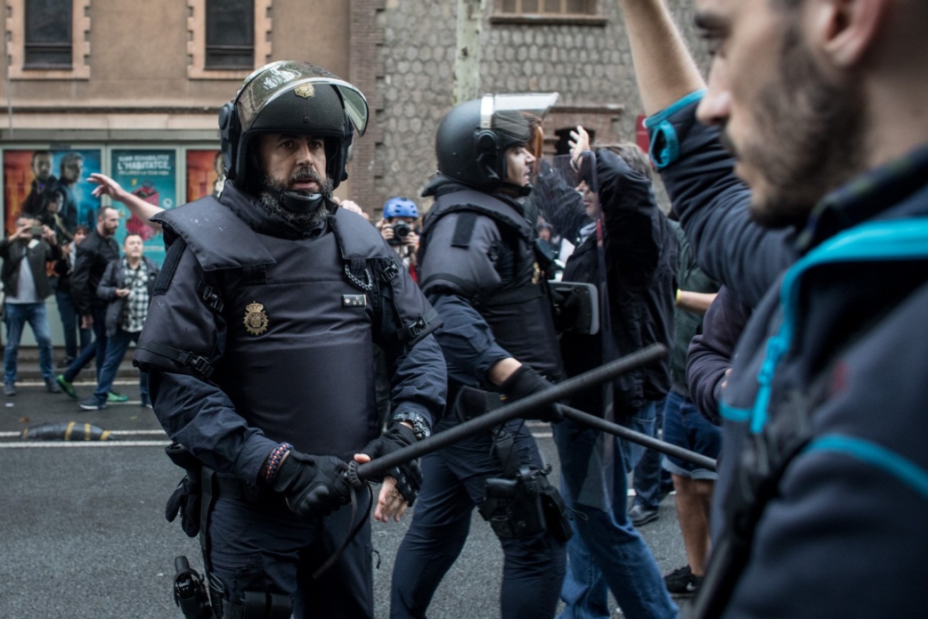 Hundreds were inured in a violent police response to Catalan's bid for independence.