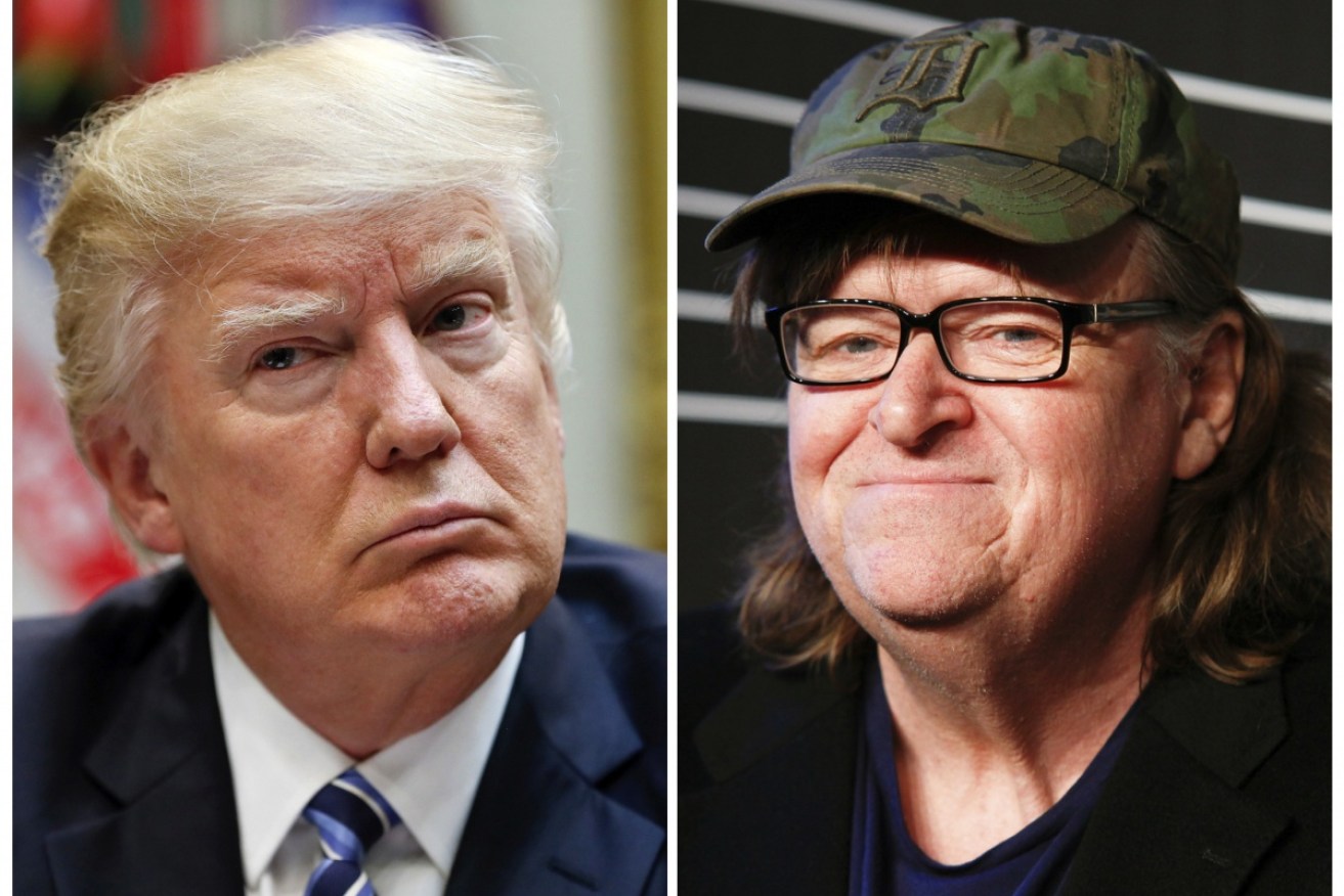 Filmmaker Michael Moore has attacked US President Donald Trump in a scathing Twitter war of words.