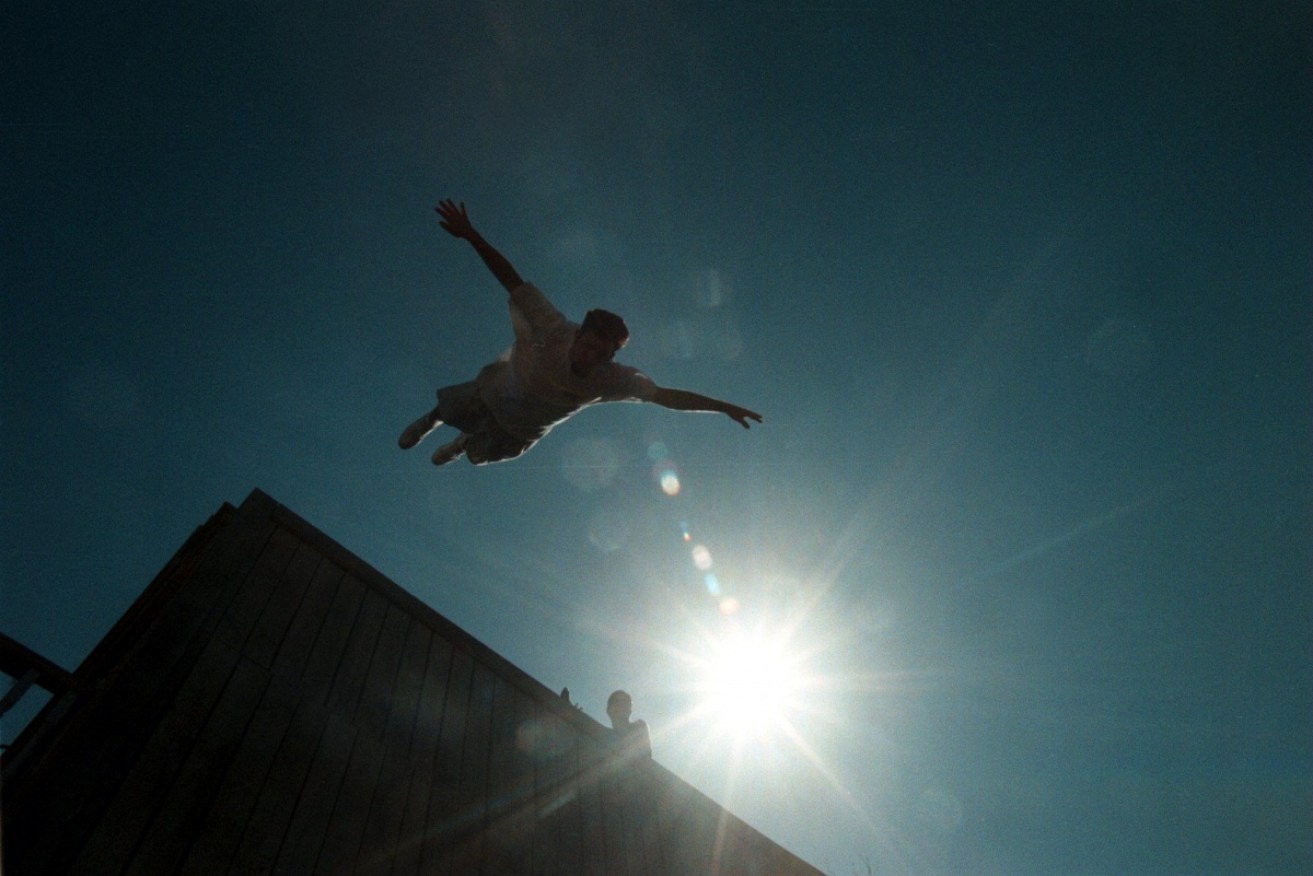 Back in the day: when jumping off a roof was a normal part of a kid's world.