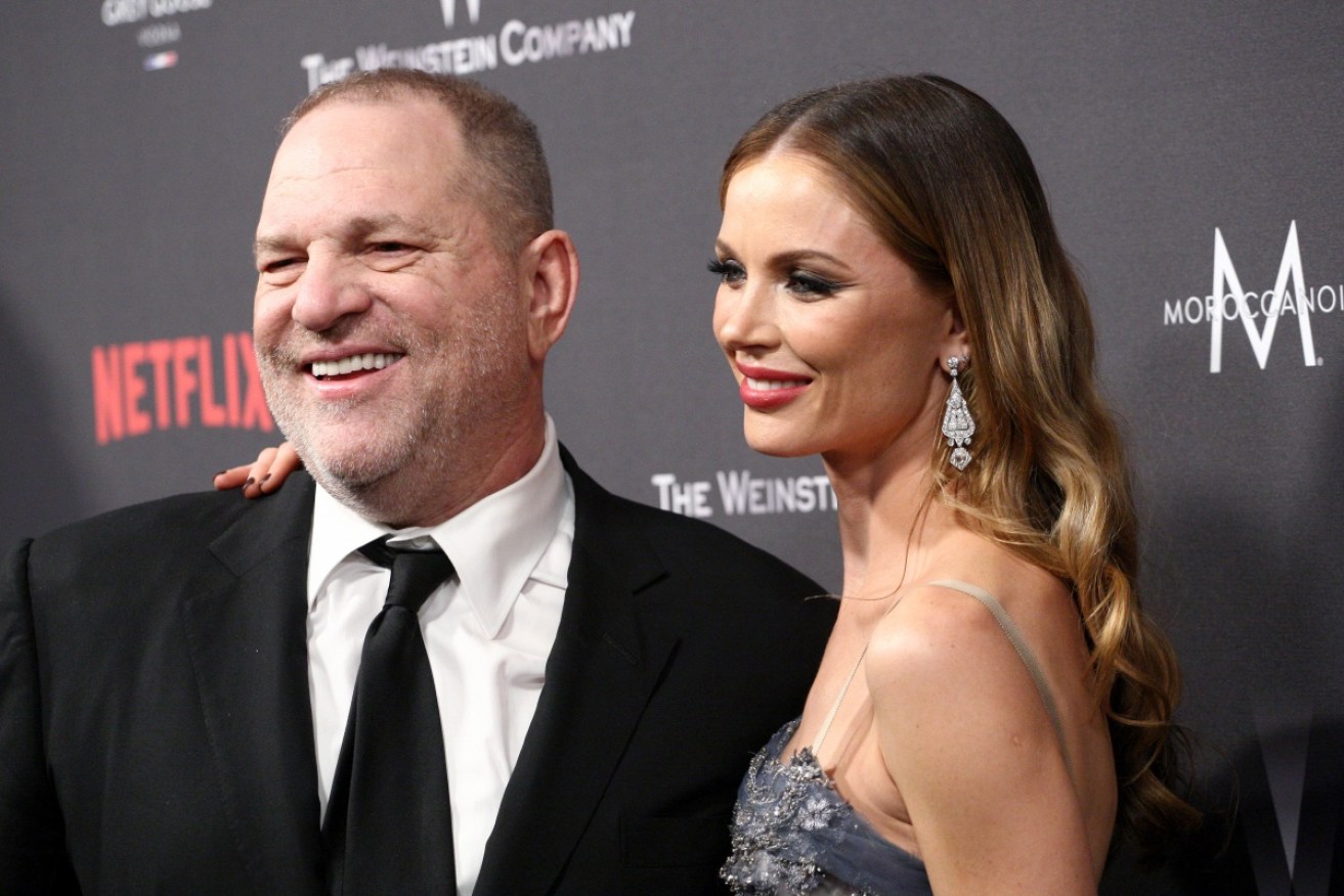 Harvey Weinstein and Georgina Chapman at a Golden Globes after-party on January 8, 2017.