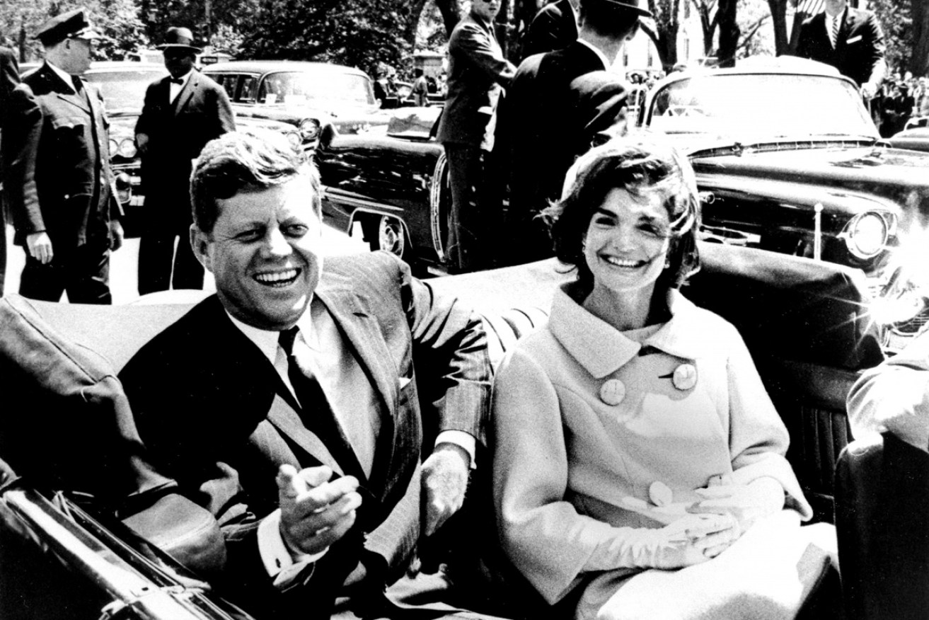 US President John F Kennedy and Jacqueline Kennedy rode in an open-top convertible on the day of the assassination.