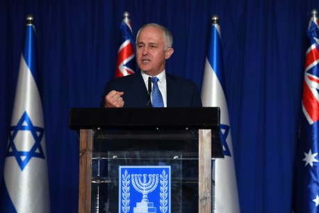 Malcolm Turnbull shrugs off domestic turmoil amid Israel talks