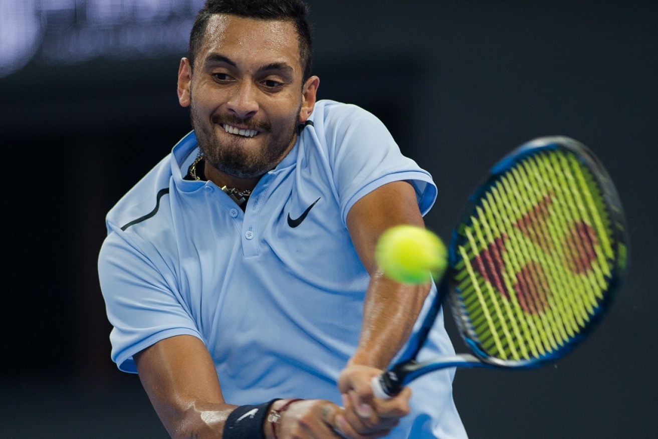Nick Kyrgios set up an enticing showdown with Mischa Zverev with a quickfire win at the China Open in Beijing.