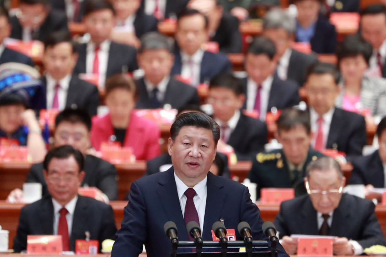 Xi Jinping delivers a report at the opening ceremony of the 19th National Congress of the Communist Party of China.