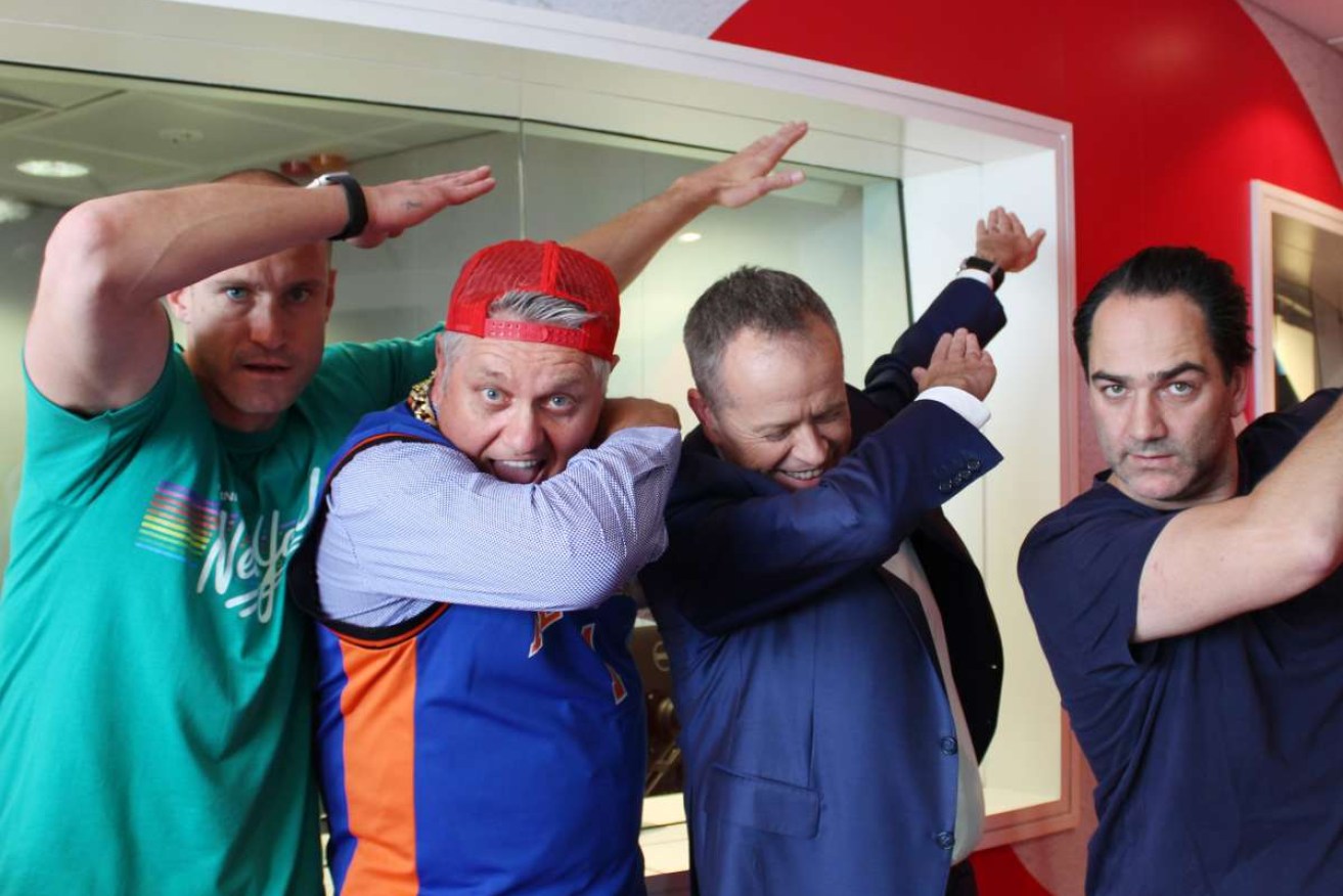 Opposition Leader Bill Shorten appeared on Fitzy & Wippa's breakfast radio show on Friday morning for the 'rap battle'.