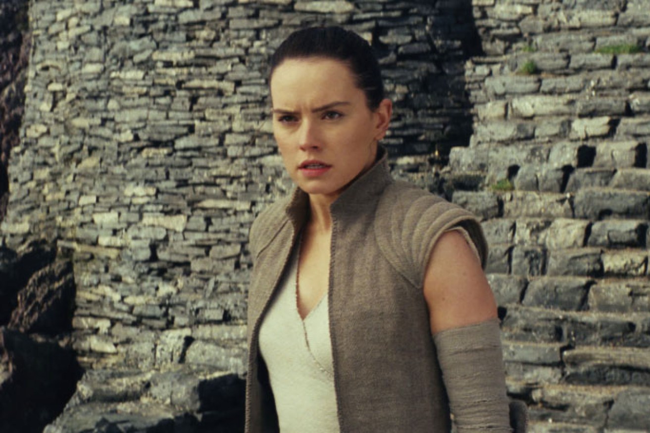 Daisy Ridley stars as Rey, the feisty scavenger who encountered Luke Skywalker at the end of 2015's <i>The Force Awakens</i>.