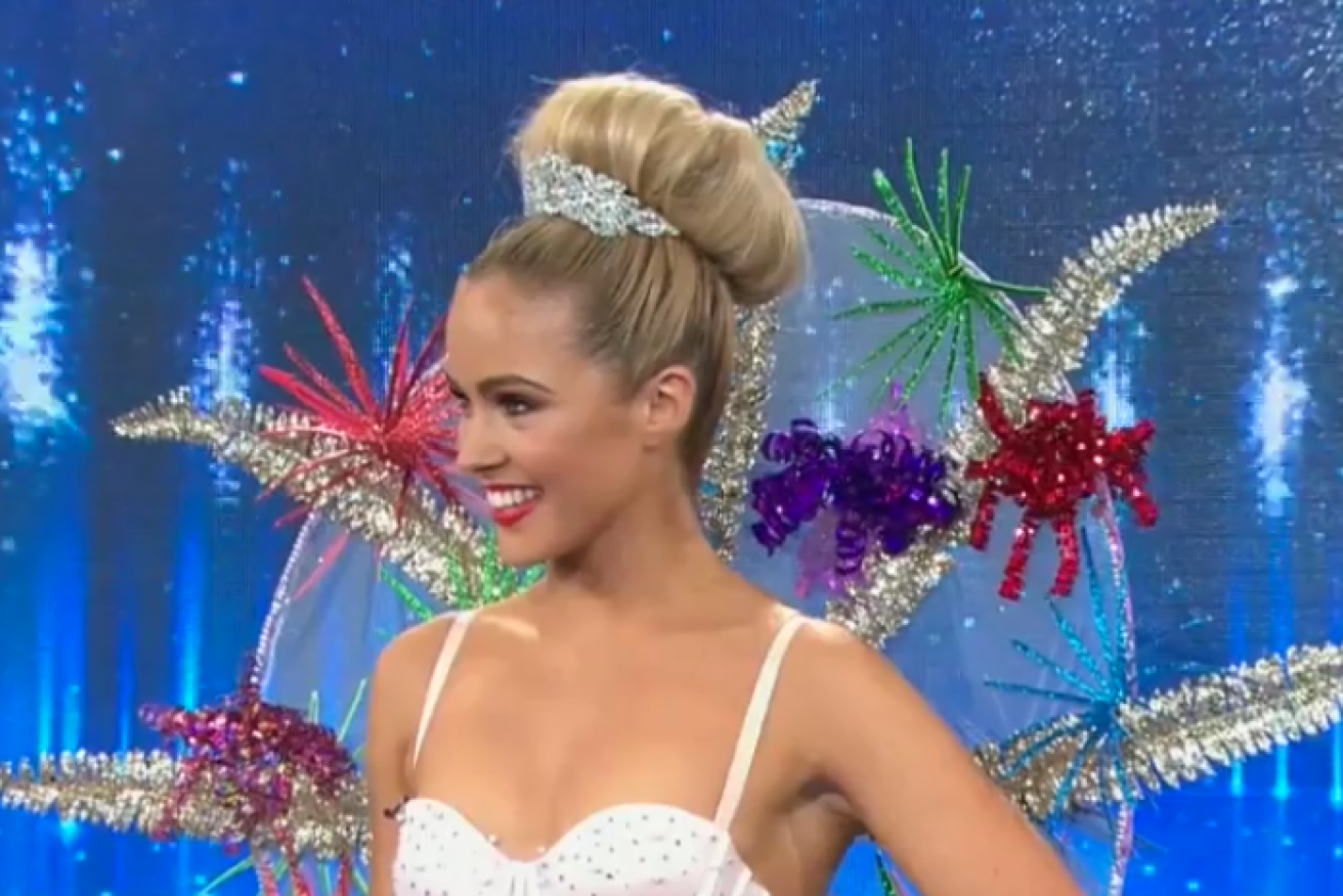 "The fireworks all came together last night," said Miss Universe Australia Olivia Rogers of the fairy wings-style back feature.