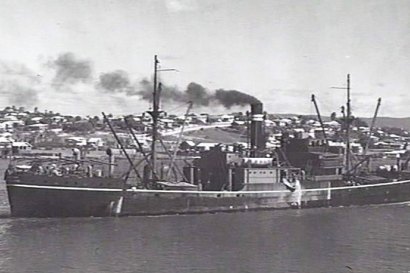 The merchant ship SS Macumba before it was sunk.