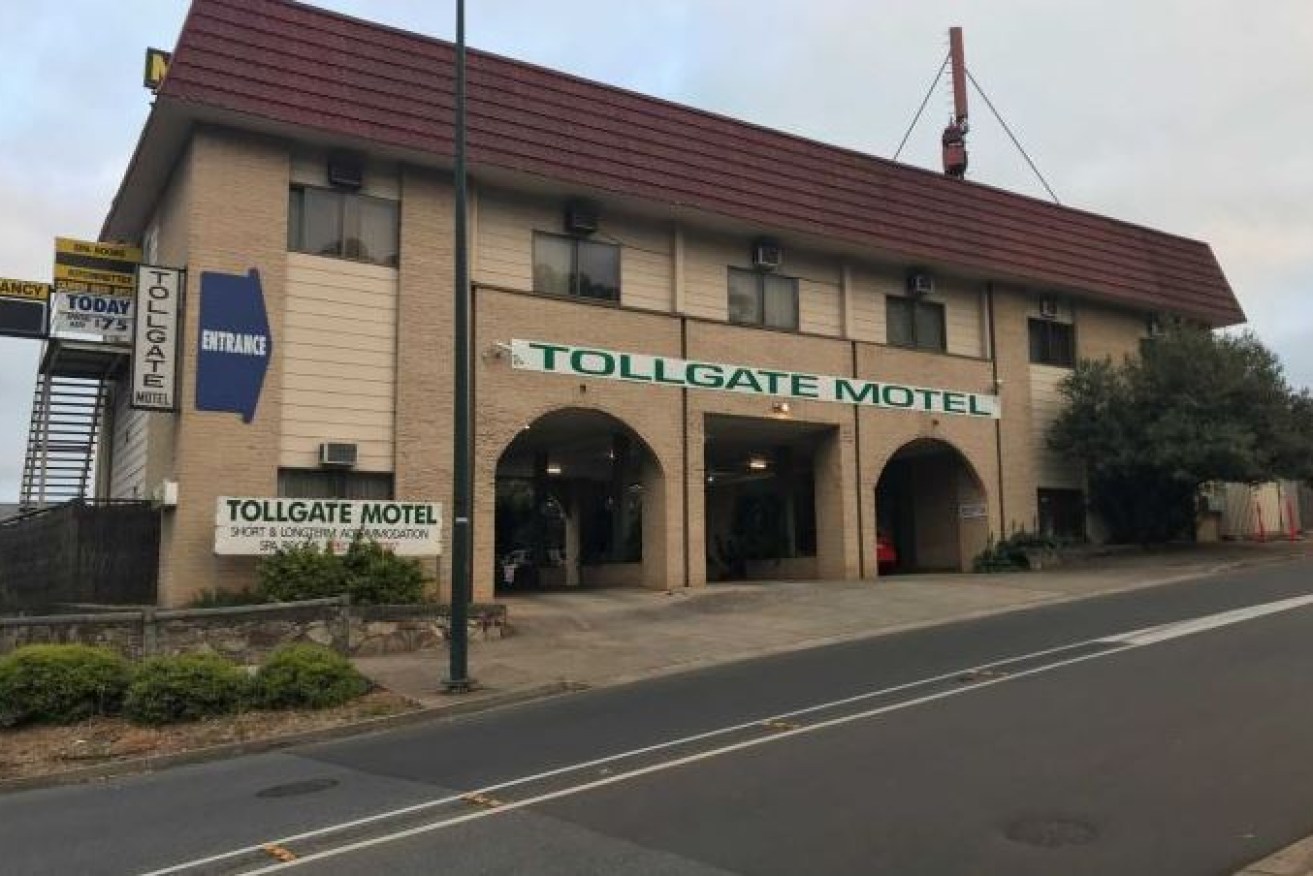 The 24-year-old suspect checked into the Tollgate Motel but never checked out.