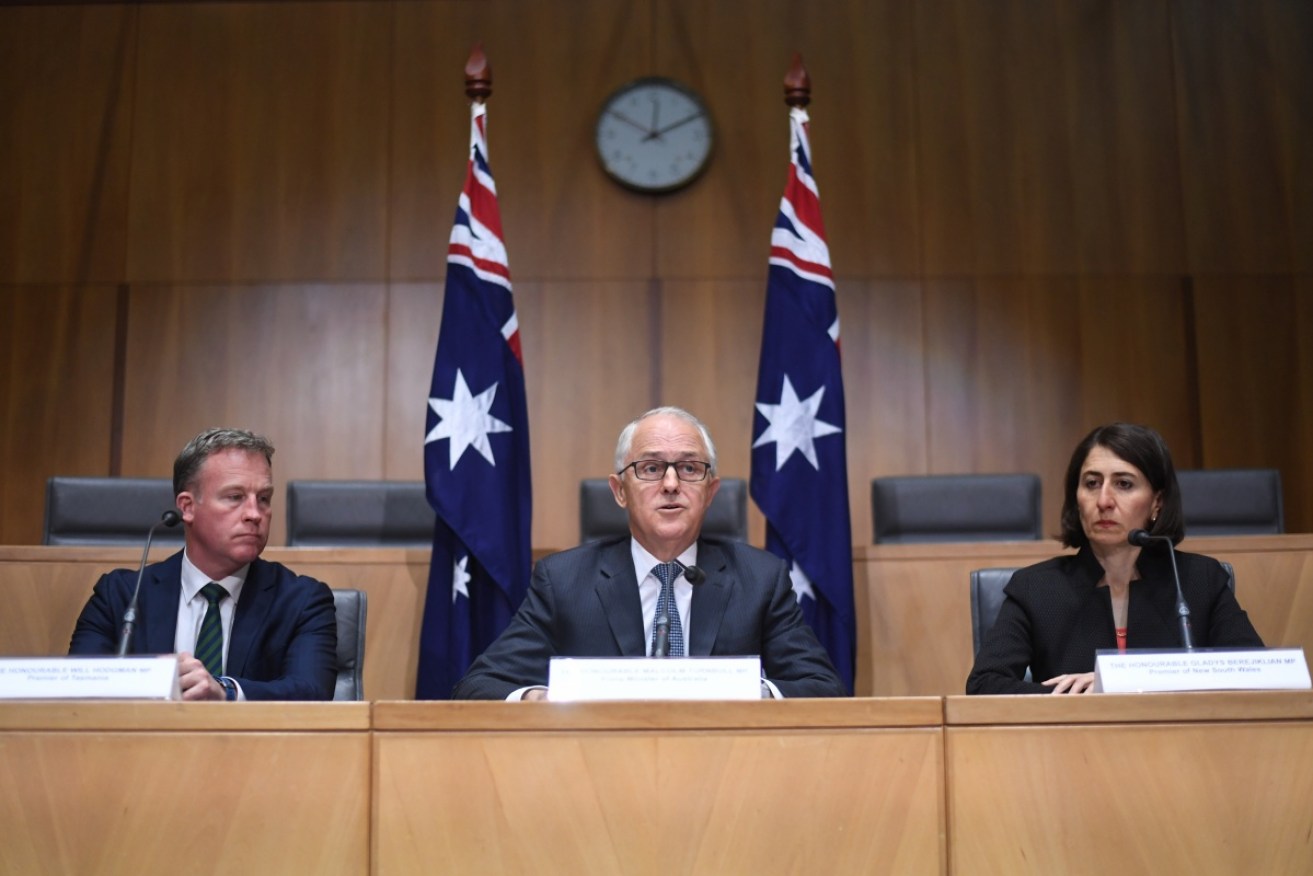 Malcolm Turnbull addresses a COAG meeting earlier in October.
