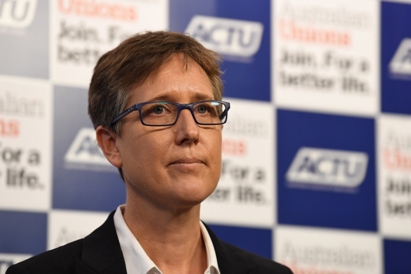 ACTU secretary Sally McManus lashed big business. Photo: AAP