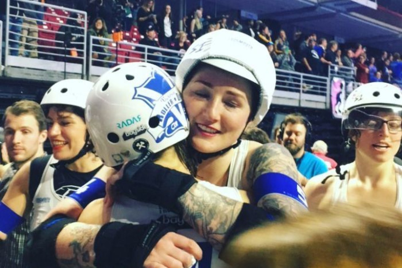 VRDL All Stars jammer Lady Trample (C) was named the tournament's Most Valuable Player. 
