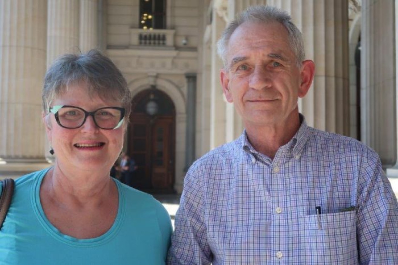 Jen and Ken Barnes say the voluntary assisted dying laws give them comfort.  