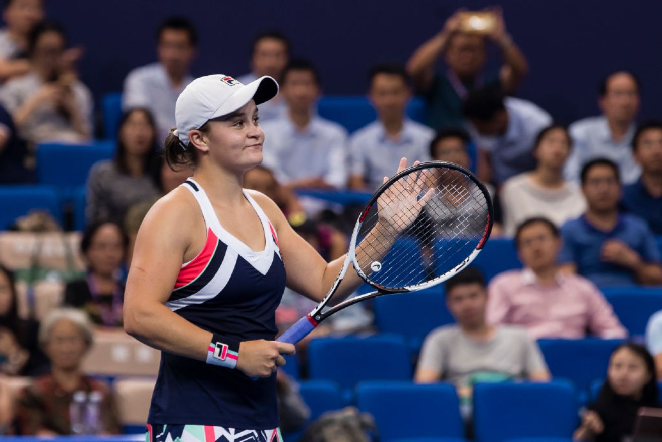 Ash Barty secured a spot in the WTA Elite Trophy semi-finals in China.