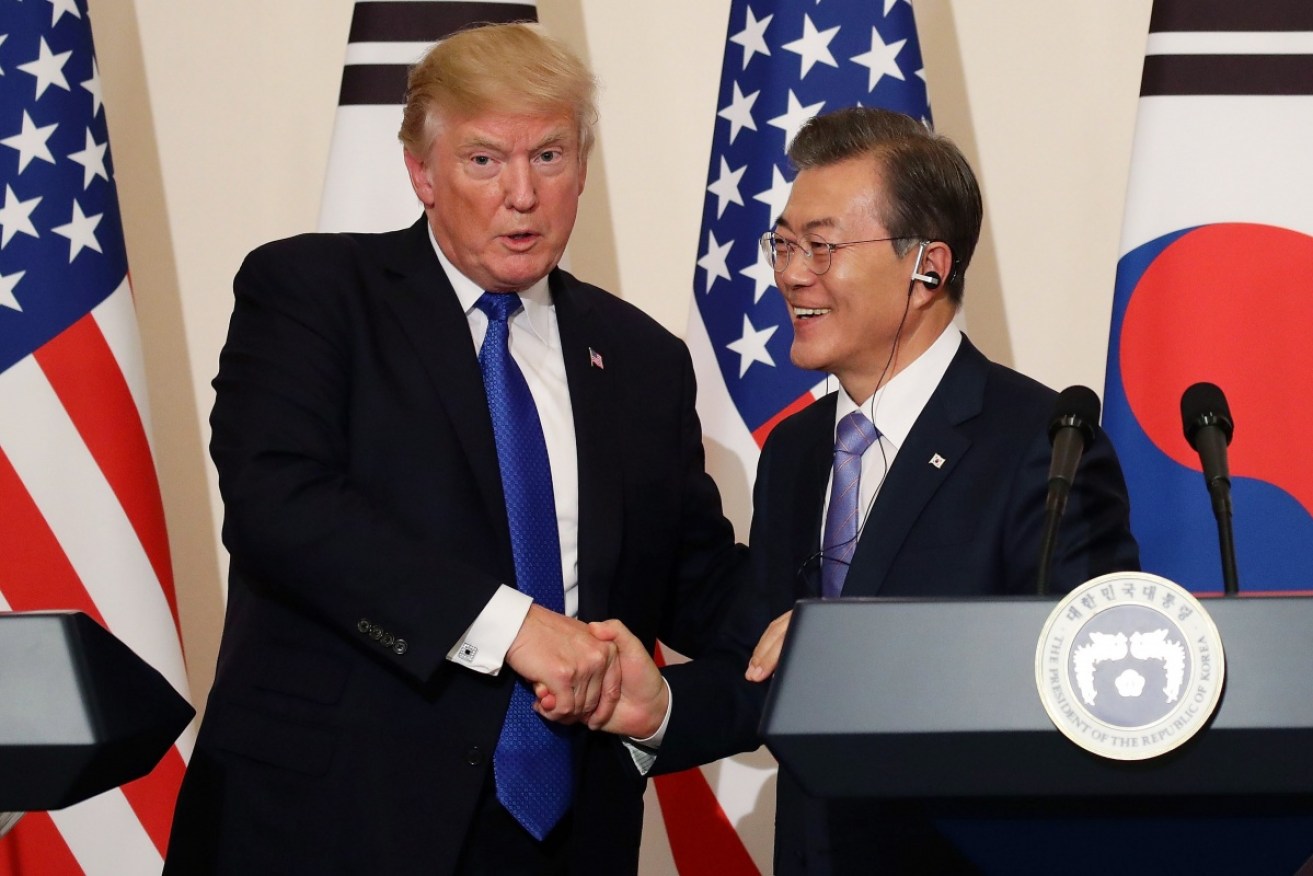 Moon Jae-in told reporters the US President deserves a Nobel prize is peace is reached.