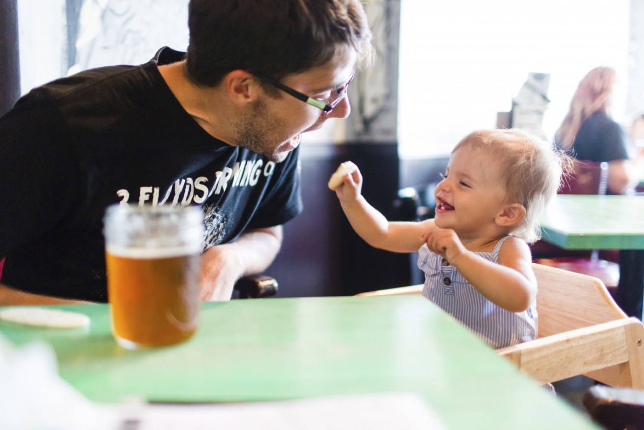 Research suggests fathers who drink alcohol can help cause health problems in their children.