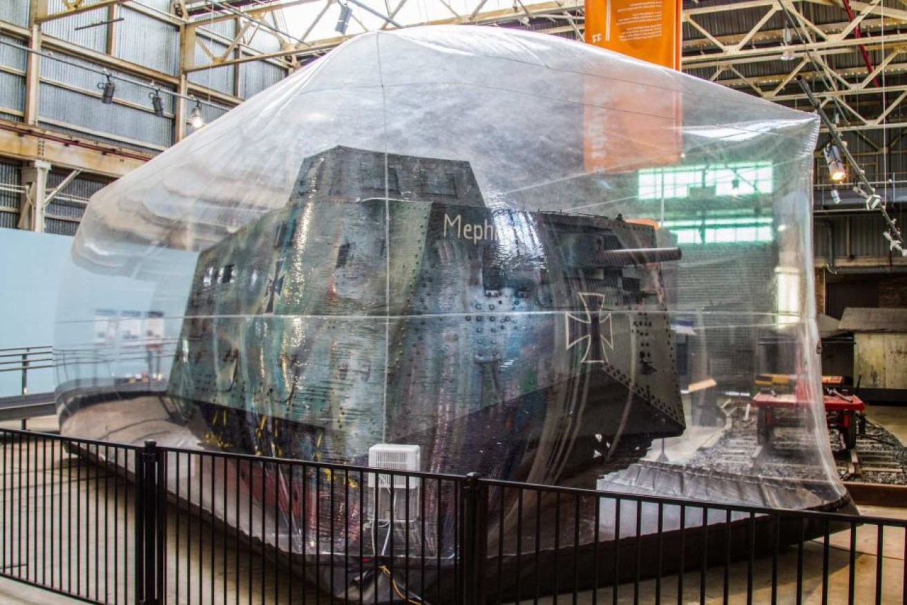The German A7V tank is being cared for in Ipswich at The Workshops Rail Museum.