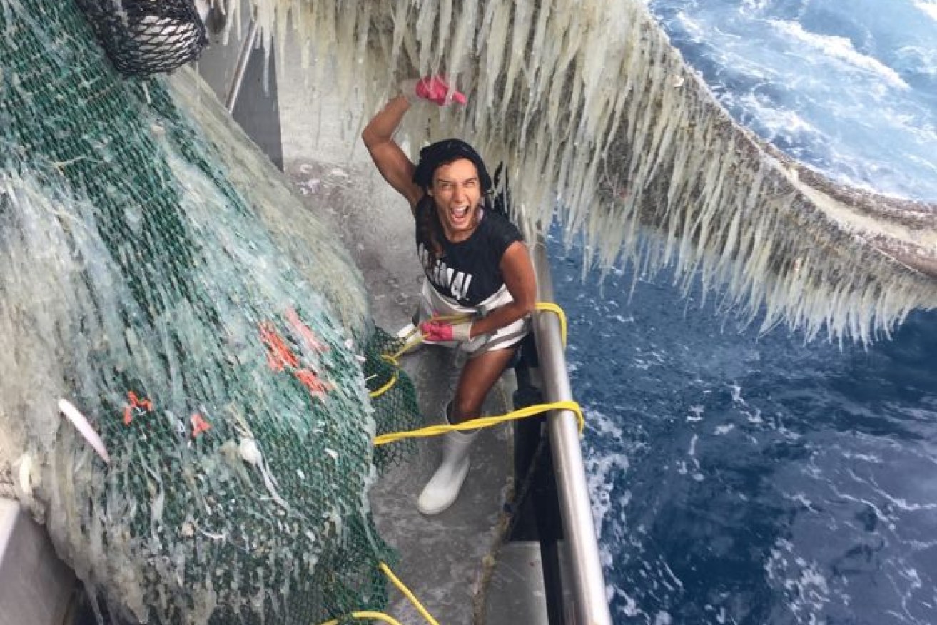 Nadine Adams loves working the nets as a first mate in the northern prawn fleet.