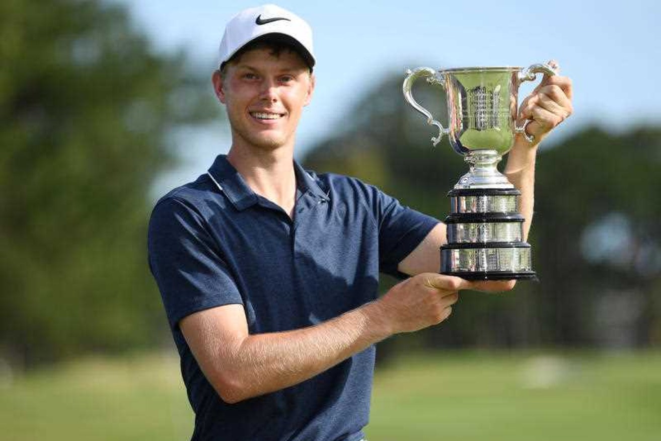 Cameron Davis upstaged superstars Jordan Spieth and Jason Day to win the Australian Open golf championship in Sydney.