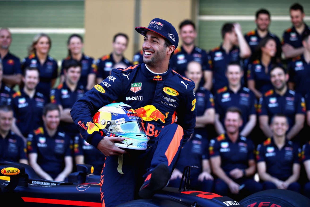 Daniel Ricciardo was forced to retire from the Abu Dhabi Formula One Grand Prix with a flat tyre.