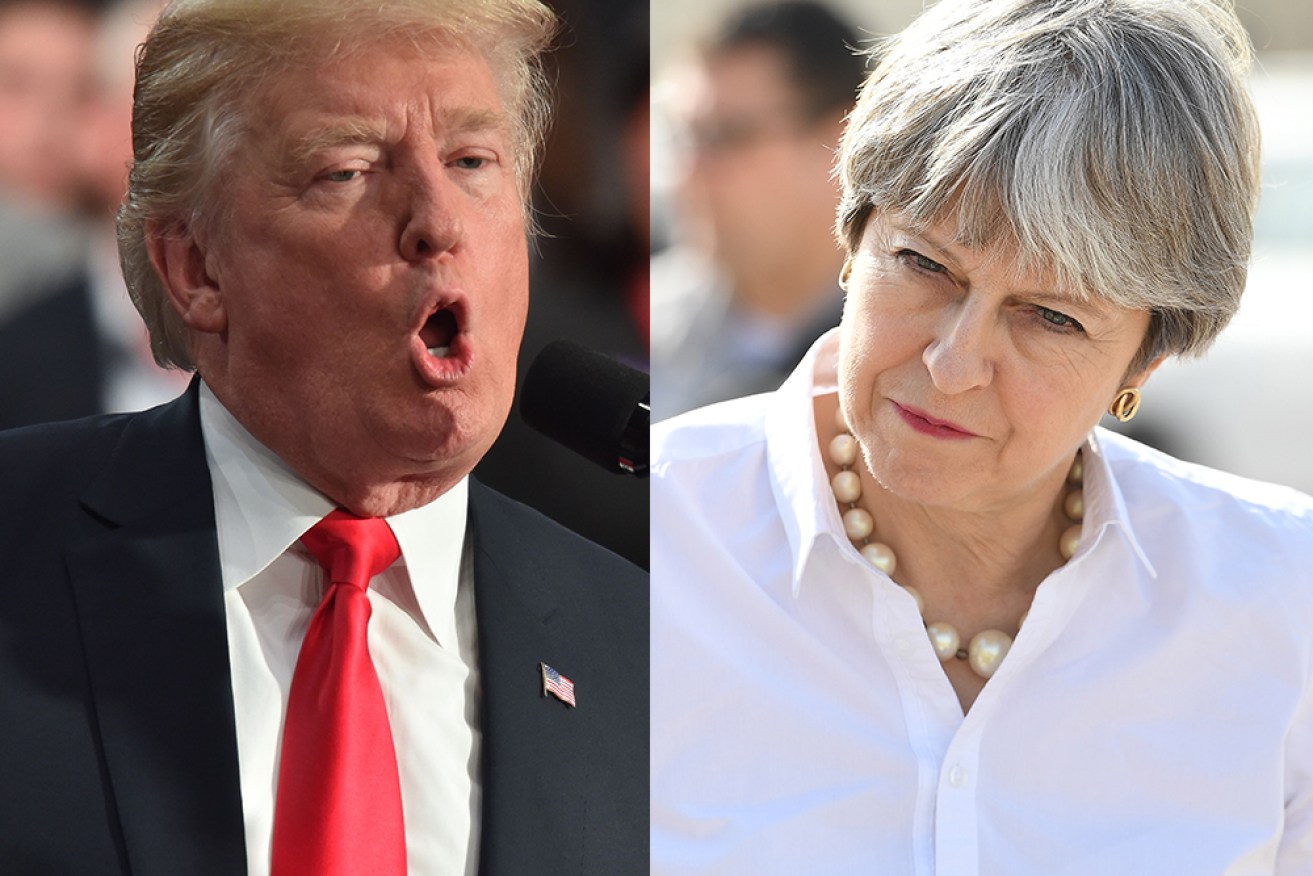 Donald Trump fired back at Theresa May over Twitter – but he sent it to the wrong person. 