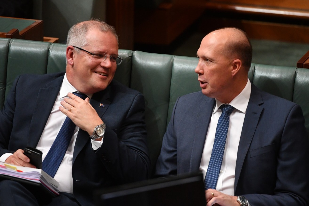 Scott Morrison and Peter Dutton: Positioning to  become the heirs apparent.