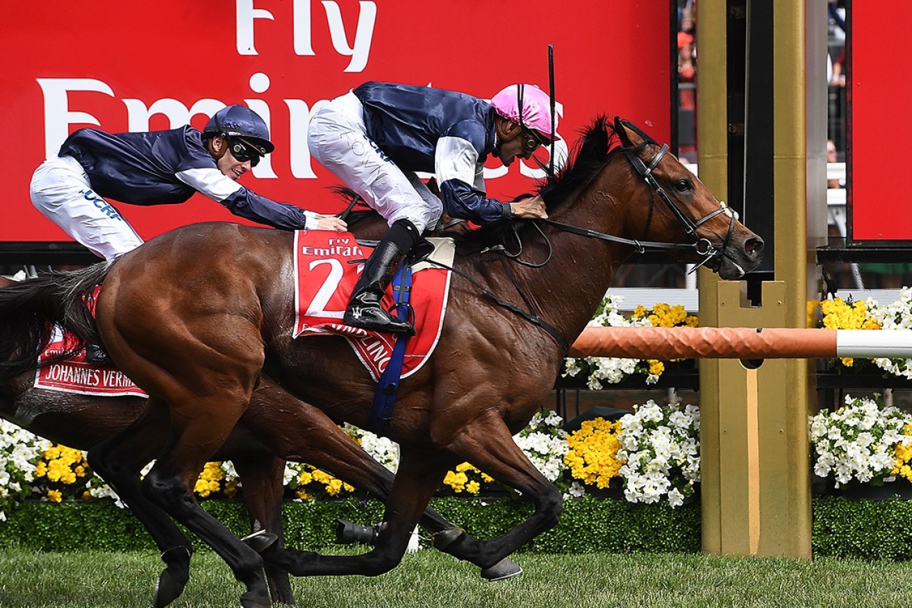 Rekindling claimed the 2017 Melbourne Cup in a nailbiter on Tuesday.