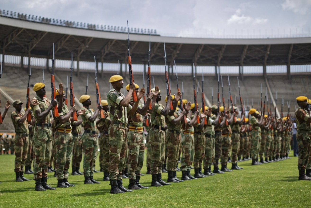 Zimbabwe's military in full dress rehearsal ahead of Friday's presidential inauguration. Photo: AAP