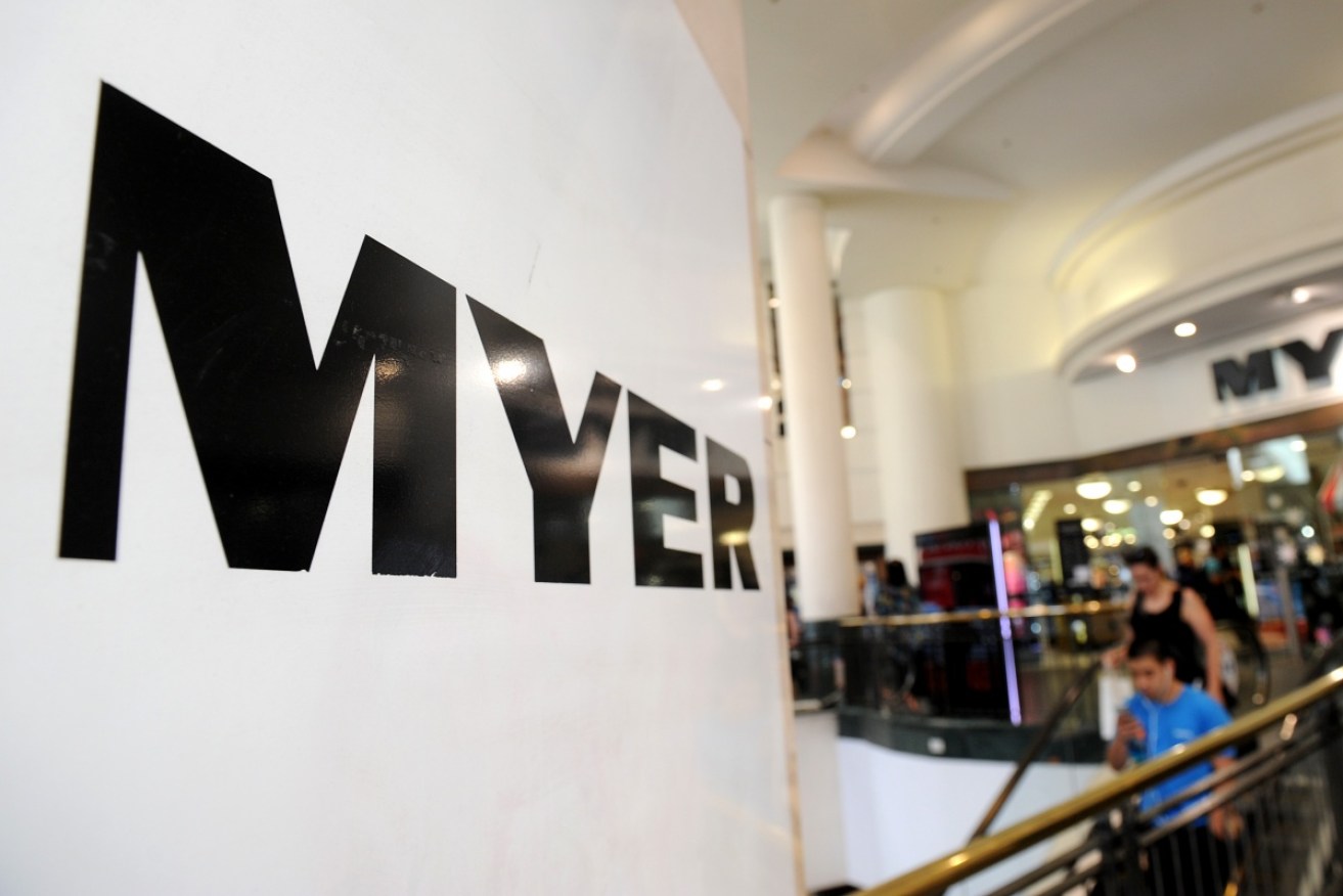 Myer's shares are in a trading halt after reports its sales and profit have fallen further.