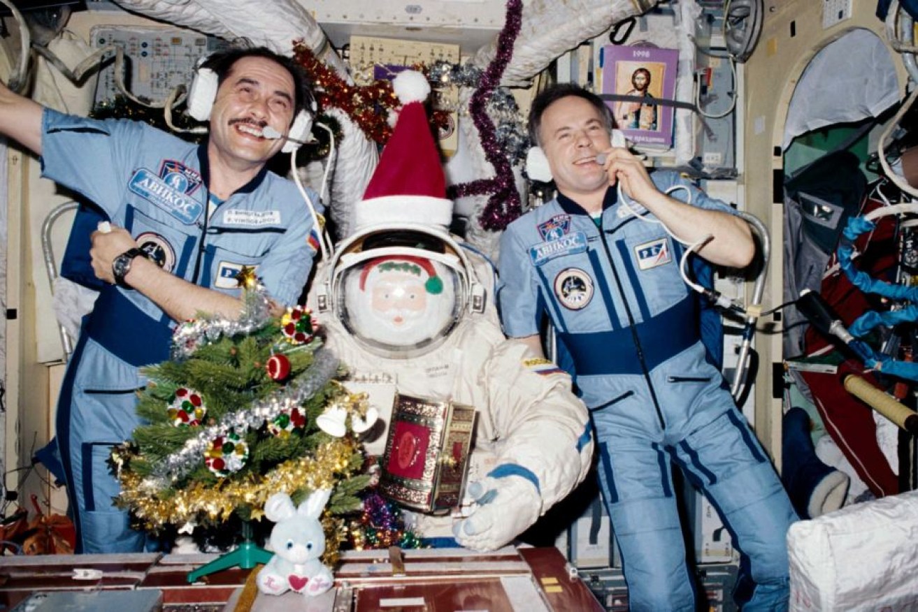 Christmas is a time of celebration in space as much as it is on Earth.