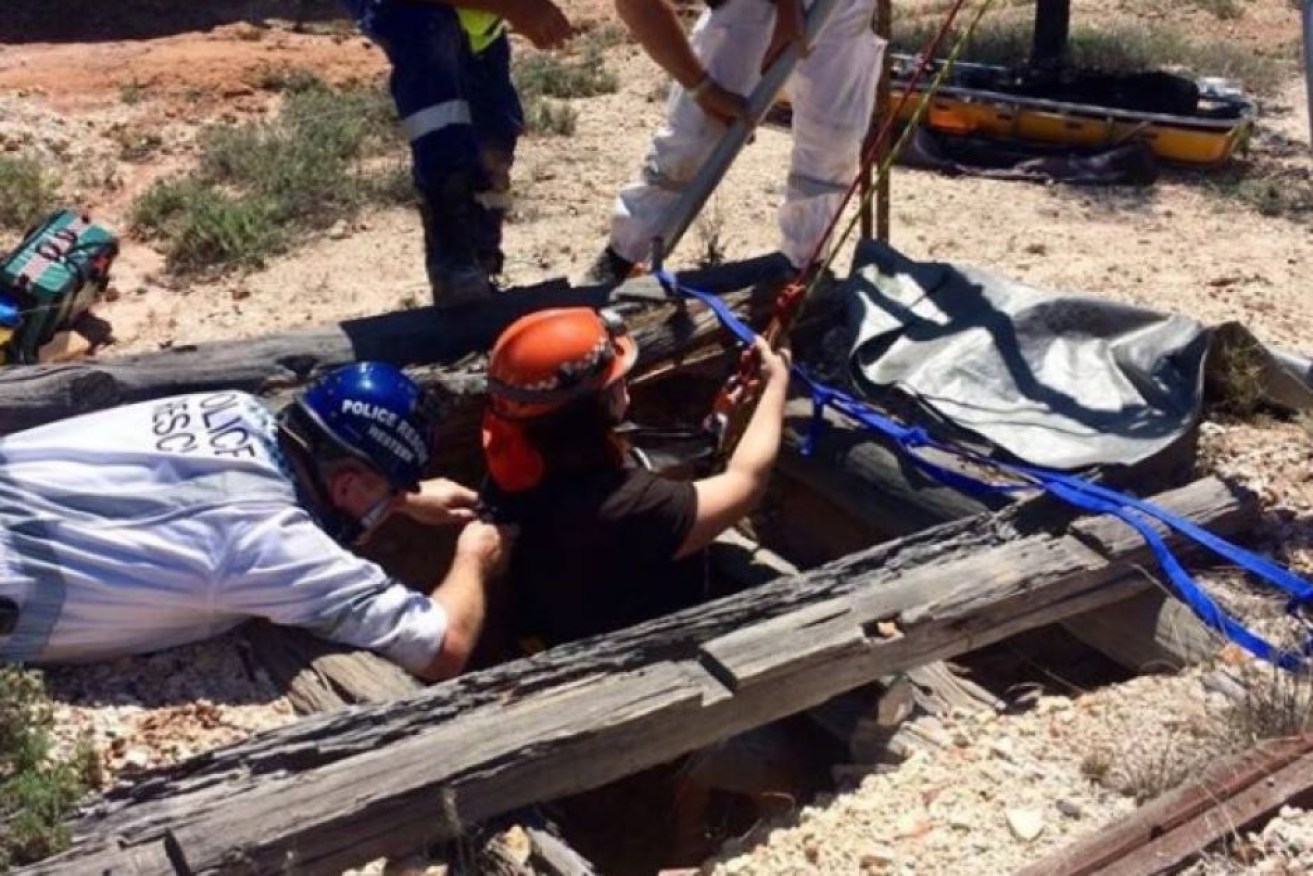 The rescue happened in one of NSW's most remote locations, known for opal mining.