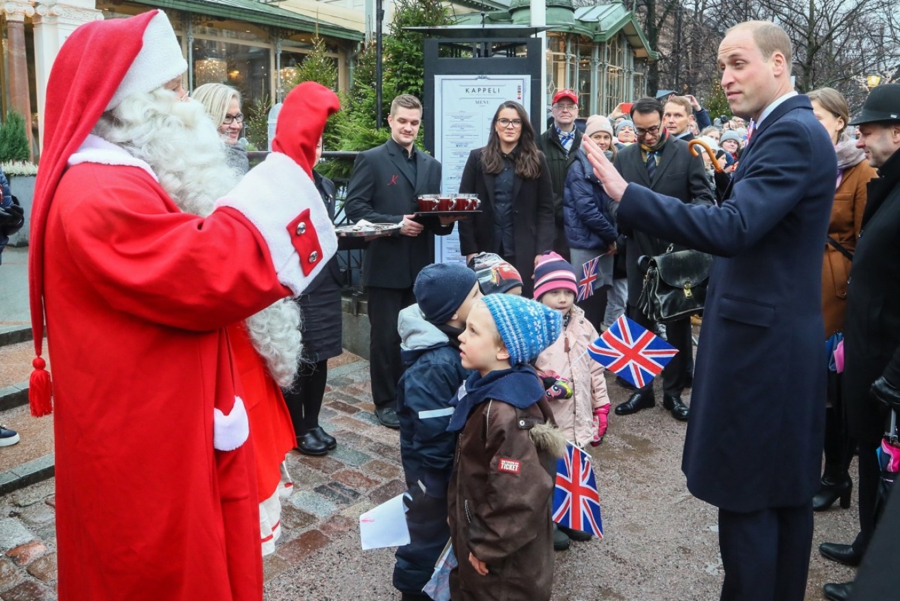 Prince William personally delivered George's wish list while in Finland.