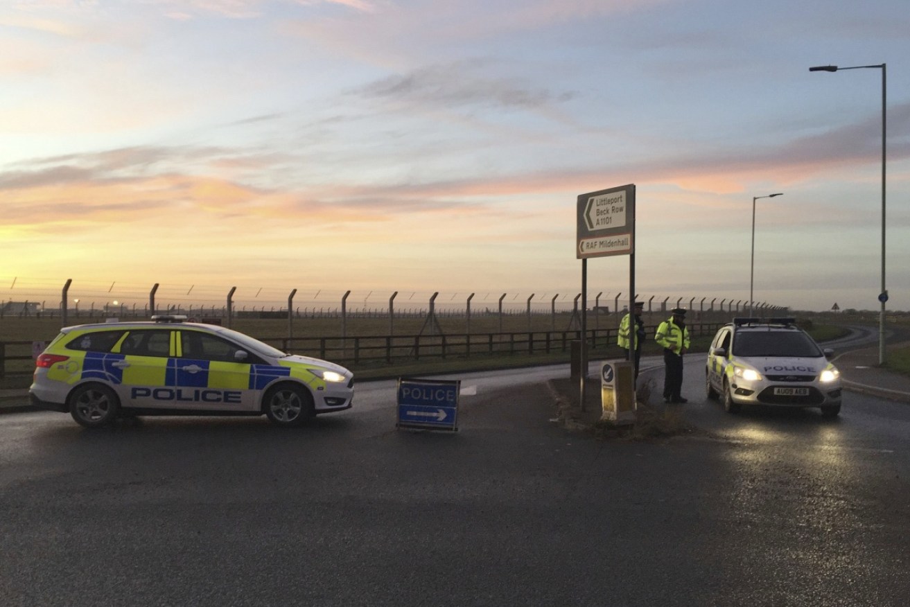 RAF Mildenhall was placed on lockdown after a security scare.