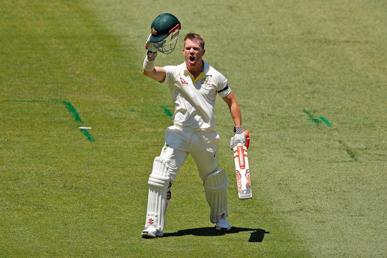 Debutant English quick Tom Curran thought he had dismissed Warner on 99.