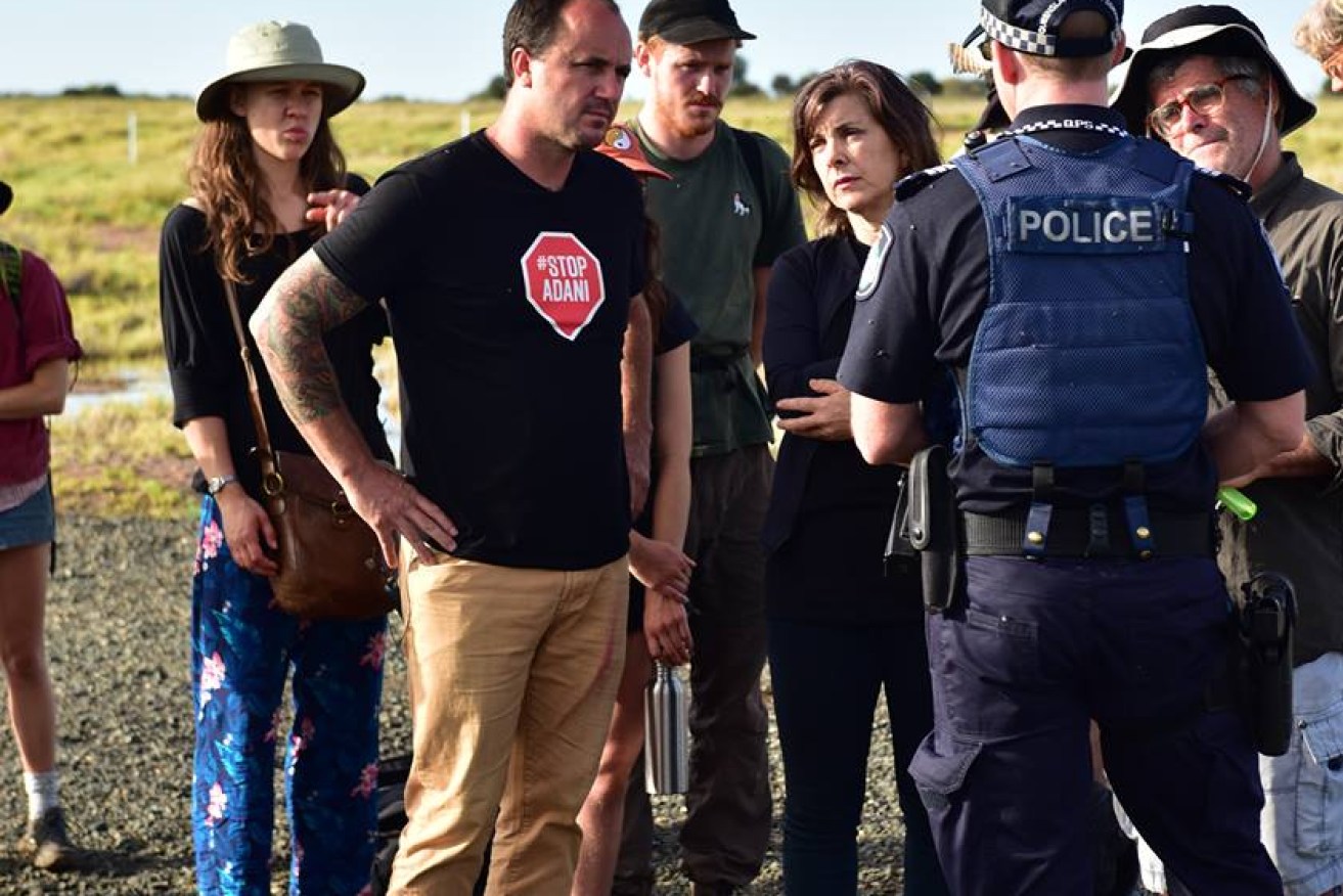 Jeremy Buckingham and Dawn Walker were arrested and fined at an Adani protest.