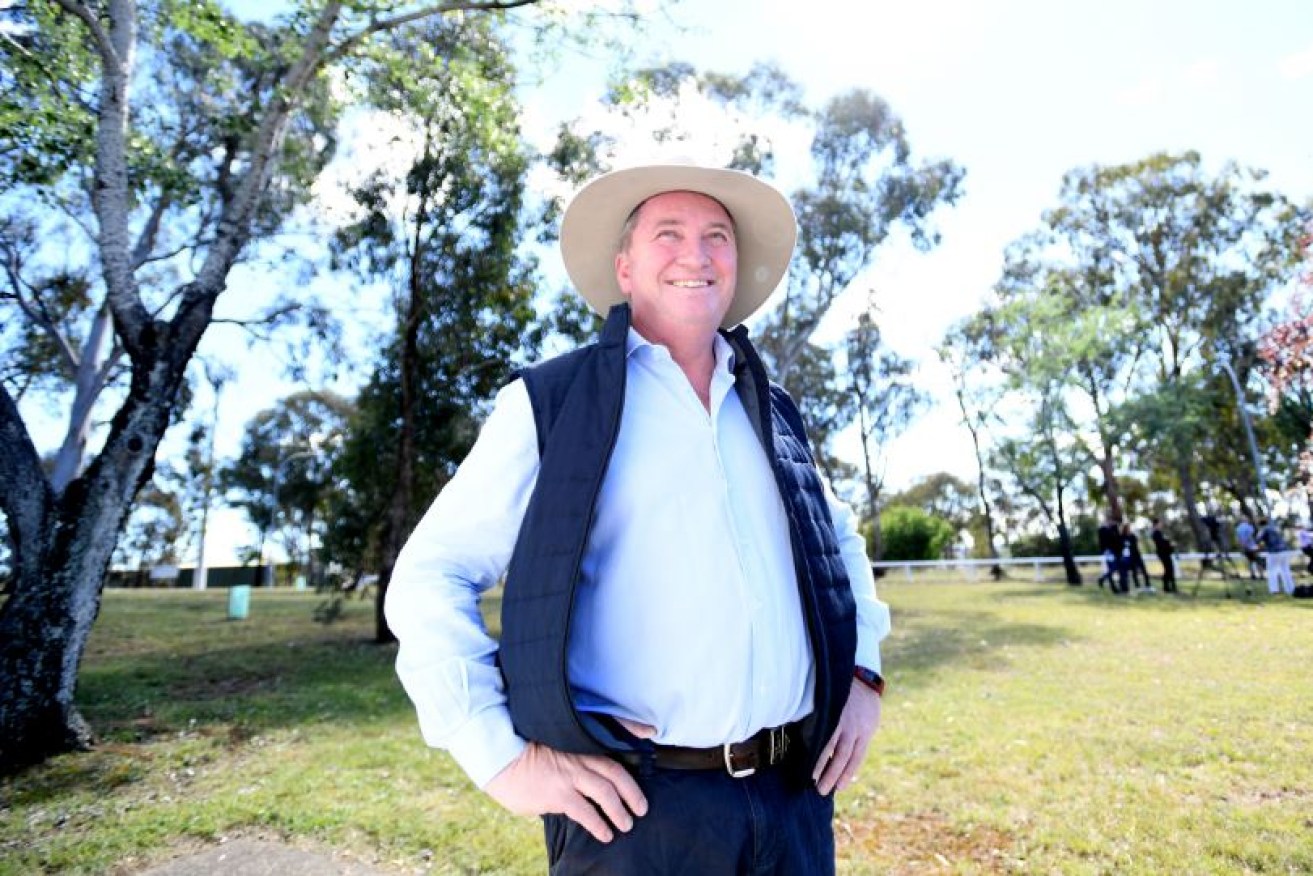 Barnaby wears a winning smile after his landslide win in Saturday's byelection.