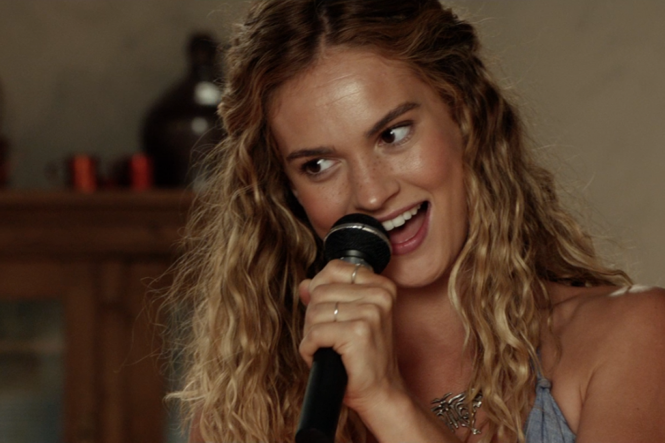 Lily James (pictured) plays a young version of Meryl Streep's character in <i>Mamma Mia 2</i>.