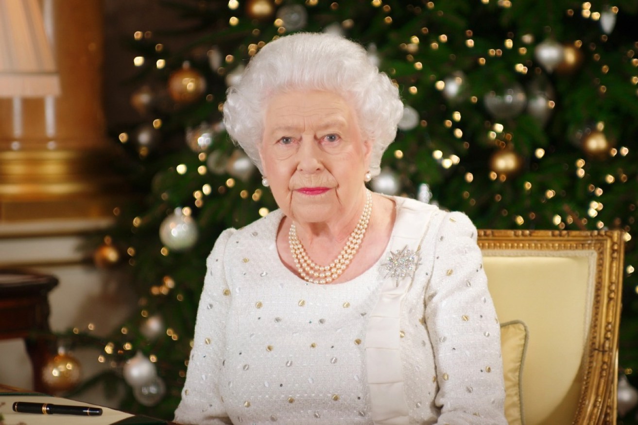 Queen Elizabeth II delivered the message from the 1844 Room at Buckingham Palace.