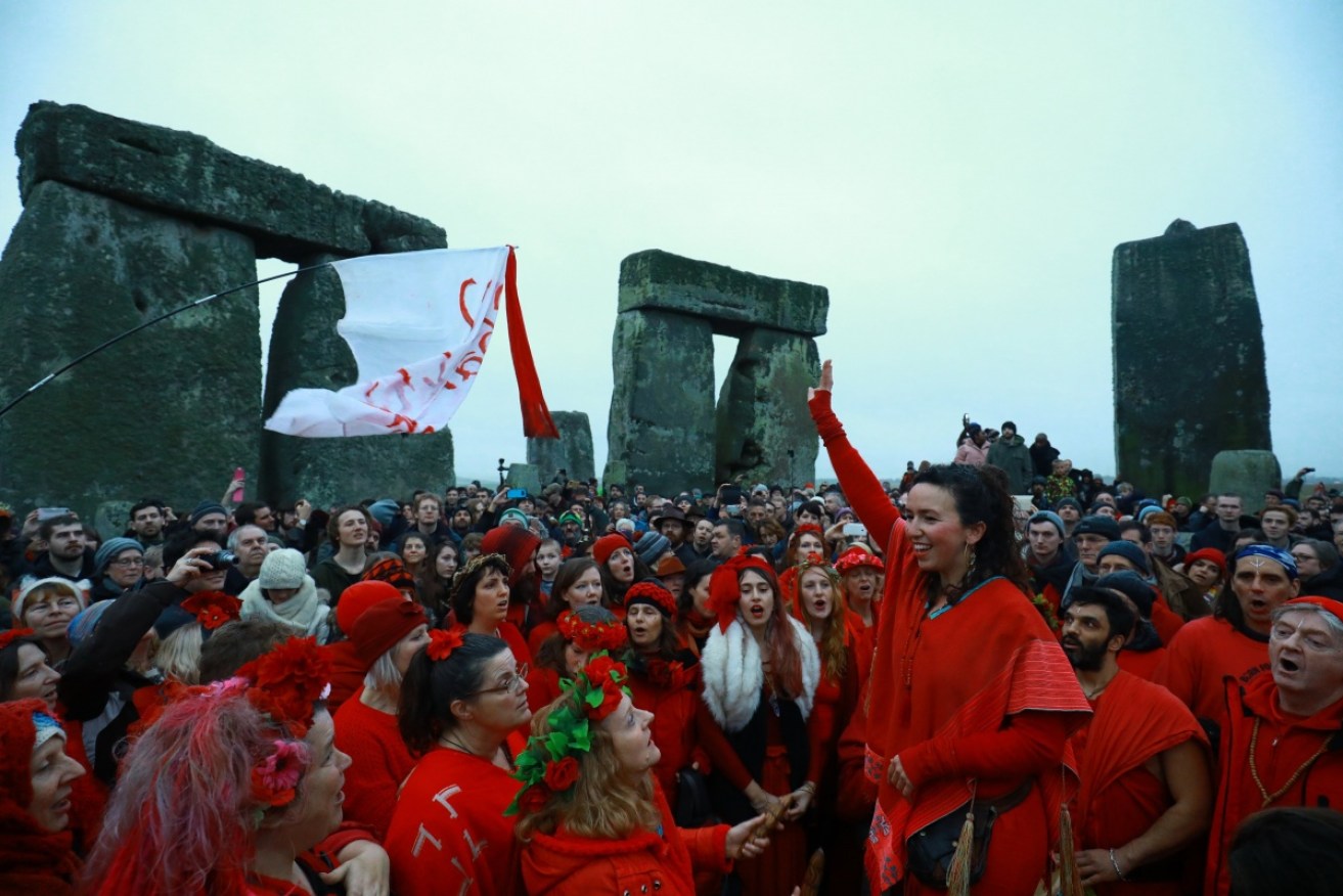 Thousands of Druids gathered at the ancient stone circle to welcome the shortest day of the year.