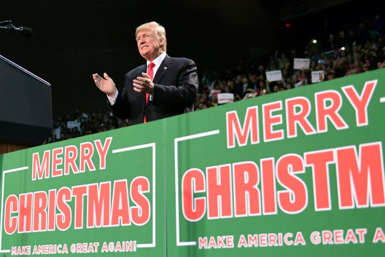 Courting fundamentalist Christians by promoting "traditional' holiday season greetings has long been part of the Trump strategy