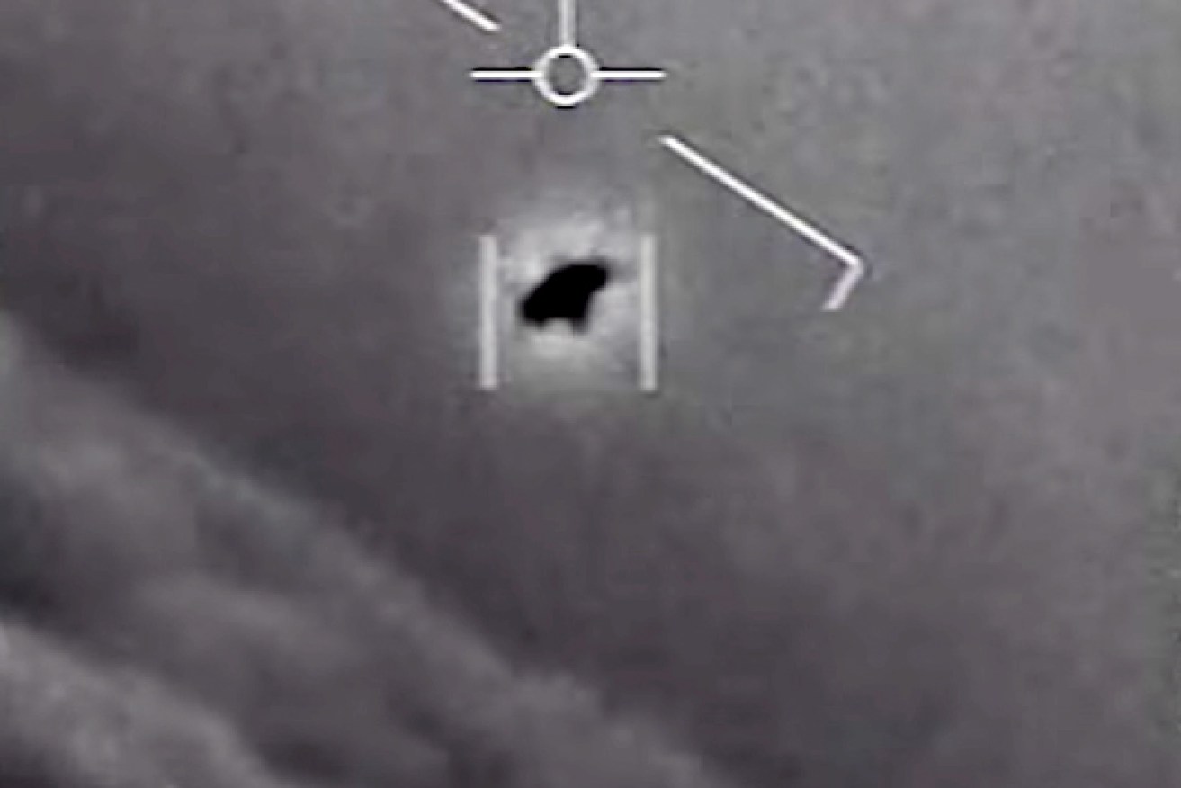 What many believe to be a genuine UFO was captured by the gun camera of a US warplane.