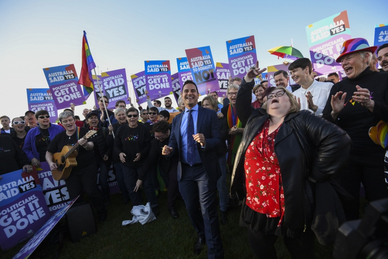 Same-sex marriage advocates were overjoyed by Thursday's vote in Parliament.
